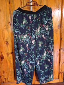 Floral Printed Plazzazzo With Pockets