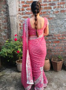 🌈💐fastiva special Elegant Pink Saree🌹🌸