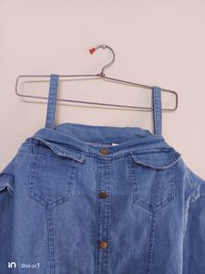 Denim Cold Shoulder Dress