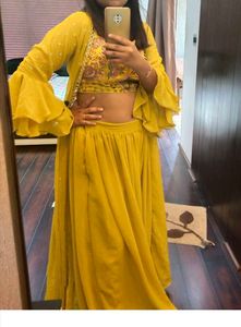Yellow Embroidered Lehenga Choli