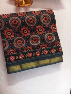 Combo Pack Of 2 Ajarkh Chanderi Cotton saree