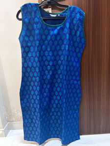 Blue Sleeveless Kurti