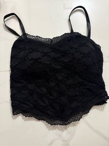 Black Lace padded Corset Top