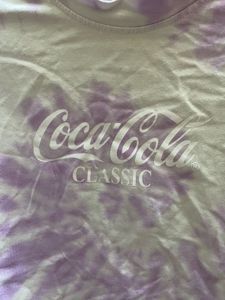 Purple Tie-Dye Coca-Cola Crop Top