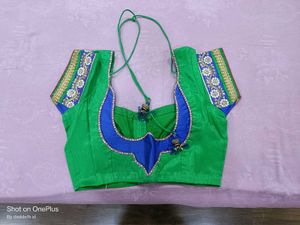 Pink &amp; Green Saree