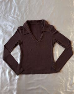 Savana Brown Full Sleeves Top