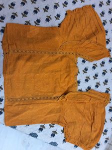 Summer Orange Cropped Top