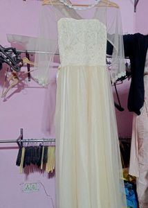 Long Birthday Flared Gown Dress
