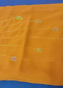 Orange Embellished Dupatta
