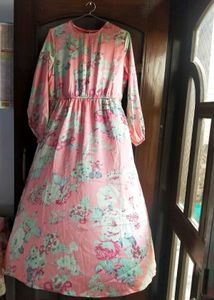 Satin Floral Dress
