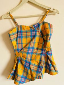Plaid Cami Top