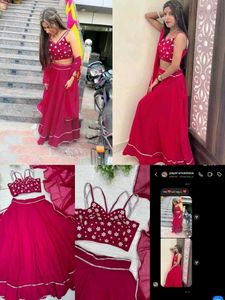 🆕️🆕️Fully stitched red lehenga love