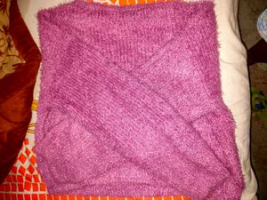 Purple Colour Crop Sweater