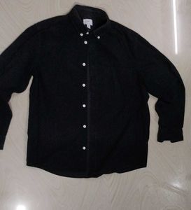 H&amp;M Black Corduroy Button Down Shirt