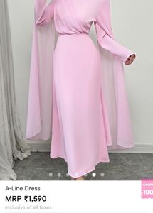 Elegant Pink A-Line Dress