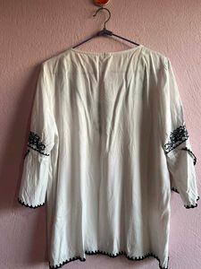 Embroidered White Top