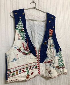 Blue Printed Waistcoat