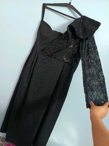 Black Party Wear Indo-western Co-ord Set