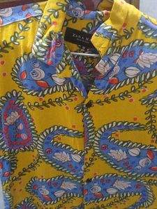 Zara Shirt With Boho Print