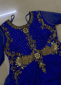 Royal Blue Embellished Anarkali