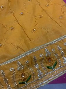 Mustard Embellished Kurta