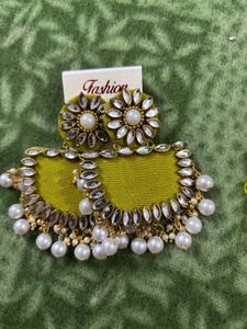 Pearl Drop Earrings Set 2 pairs combo