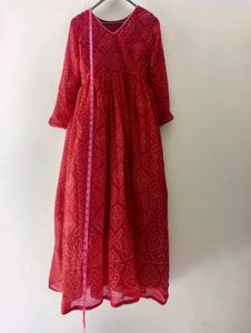 Red Anarkali Dress