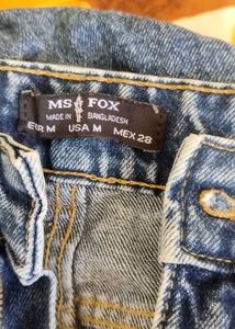 Blue Denim Cargo Pants