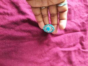 Adjustable Blue Stone Ring