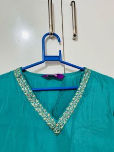 Teal Libas Kurta Set
