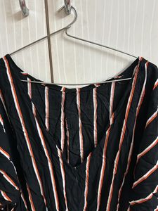 Stretchable  Black Striped Dress
