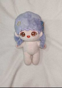 Cute Plush Doll with Purple Hair