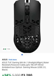 Sealed Pack ASUS TUF Gaming M4 Mouse