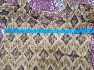 Printed Net Kurti With Plazzo