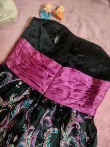 Paisley Strapless Party Dress