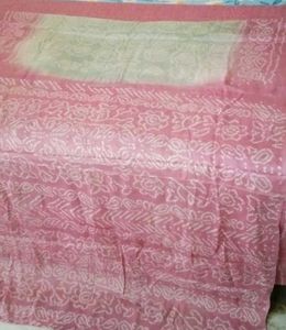 2 daily wear bandhani saree with fall