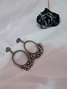 Silver Jhumka Earrings