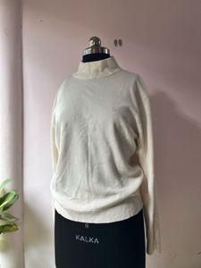 Cream Turtleneck Sweater