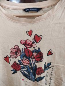 Short Sleeve T Shirt For Women, Yellow
