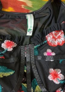 Black Floral Bodysuit