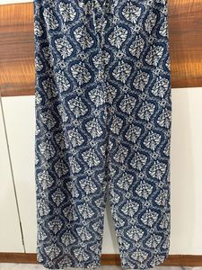 Purse &amp; Blue And White Floral Design Palazz