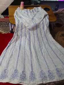 Embroidered White Kurta