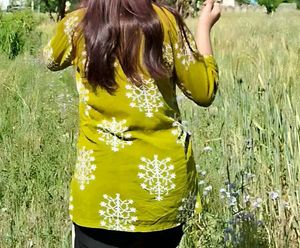 Lime GREEN Short Kurti For Girls