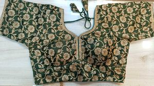 Elegant Green Floral Blouse