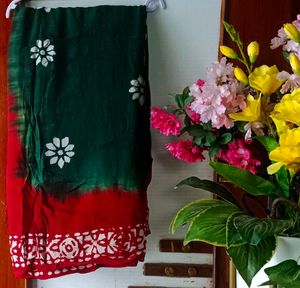 Red Floral Saree