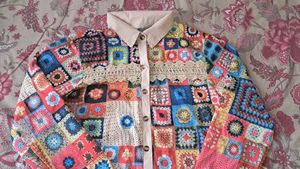 Crochet Granny Square Shirt