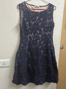 Price Drop -Elegant Navy Lace Dress
