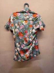Flower Print Shirt For Boys