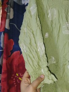 Green Printed Casual Dress