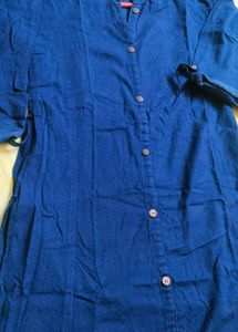 Blue  Shirt Dress